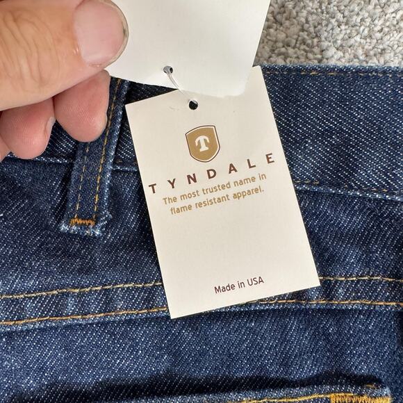 Tyndale Jeans Mens 32x30.5 Blue Flame Resistant FR Made in USA Indura I230T - Picture 15 of 16